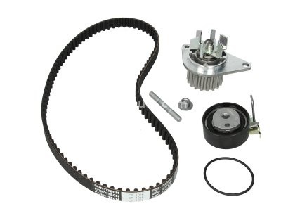 Kit distribuție HEPU (curea + intinzator + pompa de apa) pentru: CITROEN BERLINGO, BERLINGO/MINIVAN, C2, C2 ENTERPRISE, C3 I, C3 II, SAXO; PEUGEOT 106 II, 206, 206+, PARTNER 1.0/1.1 04.96-