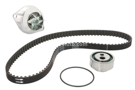 Kit distribuție HEPU (curea + intinzator + pompa de apa) pentru: CITROEN AX, BX, SAXO, XSARA, XSARA PICASSO; PEUGEOT 106 I, 106 II, 206, 306 1.4/1.6/1.8 04.83-12.10