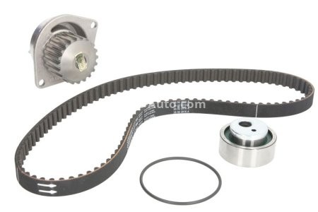 Kit distribuție HEPU (curea + intinzator + pompa de apa) pentru: CITROEN AX, BX, SAXO, XSARA, XSARA PICASSO; PEUGEOT 106 I, 106 II, 206, 306 1.4/1.6/1.8 04.83-12.10
