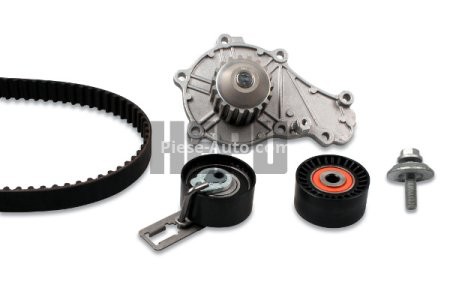 Kit distribuție HEPU (curea + intinzator + pompa de apa) pentru: VOLVO C30, S40 II, S60 II, S80 II, V40, V50, V60 I, V70 III; CITROEN BERLINGO, BERLINGO MULTISPACE 1.4D/1.5D/1.6D 08.05-