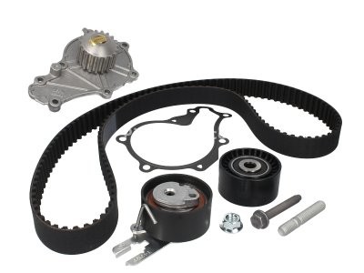Kit distribuție HEPU (curea + intinzator + pompa de apa) pentru: VOLVO C30, S40 II, S80 II, V40, V50, V70 III; CITROEN BERLINGO, BERLINGO MULTISPACE, BERLINGO/MINIVAN, C2, C3 I 1.4D/1.6D 11.01-