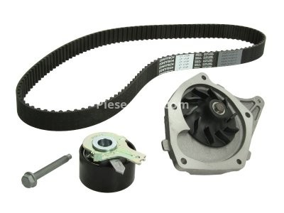 Kit distribuție HEPU (curea + intinzator + pompa de apa) pentru: DACIA DUSTER, LOGAN, LOGAN EXPRESS, LOGAN MCV, LOGAN MCV II, SANDERO; NISSAN KUBISTAR, MICRA III, NOTE, QASHQAI I 1.5D 06.01-