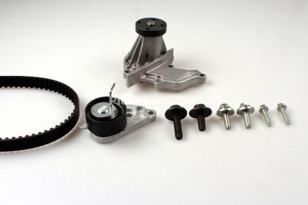 Kit distribuție HEPU (curea + intinzator + pompa de apa) pentru: VOLVO C30, S40 II, V50; FORD FIESTA IV, FIESTA V, FIESTA/MINIVAN, FOCUS C-MAX, FOCUS I, FOCUS II 1.0-1.7 08.95-12.12