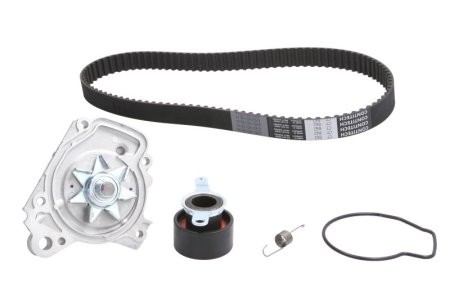 Kit distribuție HEPU (curea + intinzator + pompa de apa) pentru: HONDA CIVIC VI, HR-V 1.4/1.5/1.6 09.95-11.03