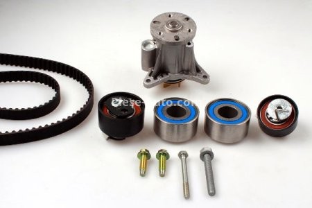 Kit distribuție HEPU (curea + intinzator + pompa de apa) pentru: JAGUAR XF I, XF SPORTBRAKE, XJ; LAND ROVER DISCOVERY IV, RANGE ROVER IV, RANGE ROVER SPORT I 3.0D/3.0DH 03.09-