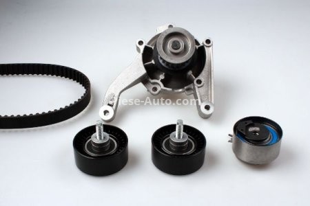 Kit distribuție HEPU (curea + intinzator + pompa de apa) pentru: JEEP CHEROKEE 2.5D/2.8D 09.01-01.08
