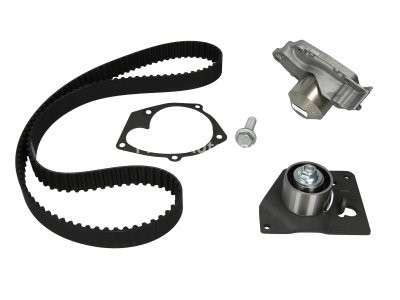 Kit distribuție HEPU (curea + intinzator + pompa de apa) pentru: VOLVO S40 I, V40; MITSUBISHI CARISMA, SPACE STAR; NISSAN INTERSTAR, PRIMASTAR; OPEL MOVANO A, VIVARO A 1.9D/2.0 09.99-
