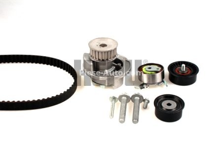 Kit distribuție HEPU (curea + intinzator + pompa de apa) pentru: OPEL VECTRA B 1.8 10.95-07.03
