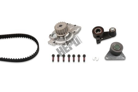 Kit distribuție HEPU (curea + intinzator + pompa de apa) pentru: VOLVO 850, 960, 960 II, C70 I, S40 I, S70, V40, V70 I, XC70 I; RENAULT LAGUNA I, SAFRANE II 1.6-2.9 08.90-10.05 2