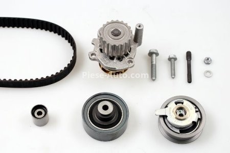 Kit distribuție HEPU (curea + intinzator + pompa de apa) pentru: SEAT IBIZA III; SKODA FABIA I, FABIA I PRAKTIK; VW POLO, POLO IV 1.9D 11.99-04.12