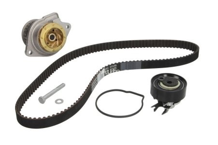 Kit distribuție HEPU (curea + intinzator + pompa de apa) pentru: SEAT AROSA, IBIZA II, INCA; VW CADDY II, CADDY II/MINIVAN, LUPO I, POLO, POLO III, POLO III CLASSIC 1.0/1.4/1.7D 09.93-07.05