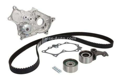 Kit distribuție HEPU (curea + intinzator + pompa de apa) pentru: TOYOTA AVENSIS, AVENSIS VERSO, COROLLA, COROLLA VERSO, PREVIA II, RAV 4 II 2.0D 10.99-11.08