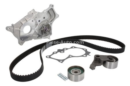Kit distribuție HEPU (curea + intinzator + pompa de apa) pentru: TOYOTA AVENSIS, AVENSIS VERSO, COROLLA, COROLLA VERSO, PREVIA II, RAV 4 II 2.0D 10.99-11.08