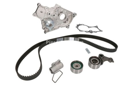 Kit distribuție HEPU (curea + intinzator + pompa de apa) pentru: TOYOTA AVENSIS, AVENSIS VERSO, COROLLA, COROLLA VERSO, PREVIA II, RAV 4 II 2.0D 09.97-11.08