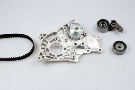 Kit distribuție HEPU (curea + intinzator + pompa de apa) pentru: TOYOTA AVENSIS, AVENSIS VERSO, COROLLA, COROLLA VERSO, RAV 4 II 2.0D 09.97-03.09