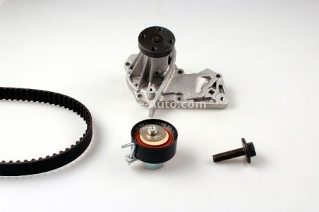 Kit distribuție HEPU (curea + intinzator + pompa de apa) pentru: VOLVO S60 II, S80 II, V40, V60 I, V70 III; FORD C-MAX II, FIESTA VI, FOCUS III, GALAXY II, GALAXY MK II 1.5/1.6/1.6ALK 04.10-
