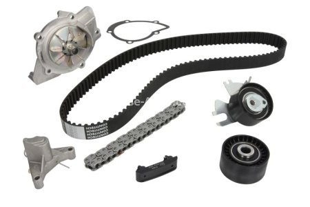 Kit distribuție HEPU (curea + intinzator + pompa de apa) pentru: VOLVO C30, C70 II, S40 II, S80 II, V50, V70 III; CITROEN C4, C4 GRAND PICASSO I, C4 I, C4 PICASSO I, C5 II, C5 III 2.0D 10.03-