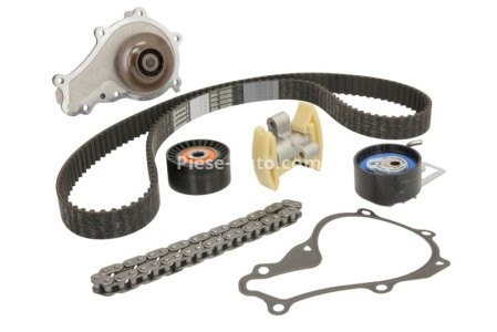 Kit distribuție HEPU (curea + intinzator + pompa de apa) pentru: VOLVO V40; CITROEN BERLINGO MULTISPACE, BERLINGO/MINIVAN, C3 II, C3 PICASSO, C4 CACTUS, C4 II, DS3, DS4 1.2-1.6D 11.01- 1