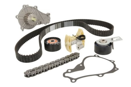 Kit distribuție HEPU (curea + intinzator + pompa de apa) pentru: VOLVO V40; CITROEN BERLINGO MULTISPACE, BERLINGO/MINIVAN, C3 II, C3 PICASSO, C4 CACTUS, C4 II, DS3, DS4 1.2-1.6D 11.01- 2
