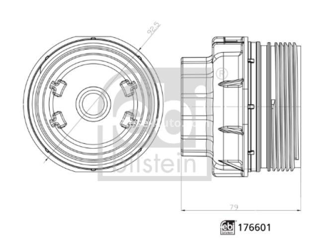 Capac carcasă filtru ulei pentru: LEXUS ES, GS, IS III, LS, NX, RC, RX; TOYOTA AVALON, CAMRY, COROLLA, HIGHLANDER / KLUGER, RAV 4 III, RAV 4 IV, TACOMA, VENZA 1.4D-3.5H 09.08-