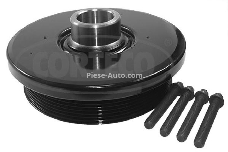 Fulie vibrochen / arbore cotit - CORTECO  pentru: BMW 5 (F10), 5 (F11), 5 GRAN TURISMO (F07), 7 (F01, F02, F03, F04), X5 (E70), X6 (E71, E72) 3.0D 02.08-02.17