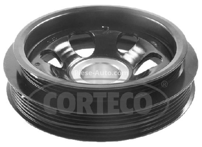Fulie vibrochen / arbore cotit - CORTECO  pentru: FORD FOCUS IV, GALAXY III, MONDEO V, S-MAX, TOURNEO CUSTOM V362, TRANSIT CUSTOM V362, TRANSIT V363; FORD USA EDGE 2.0D 12.15-