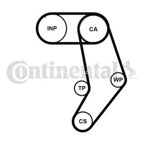 Kit distribuție CONTI (curea + role) pentru: AUDI A6 C4; VW TRANSPORTER T4 2.4D/2.5D 07.90-04.03