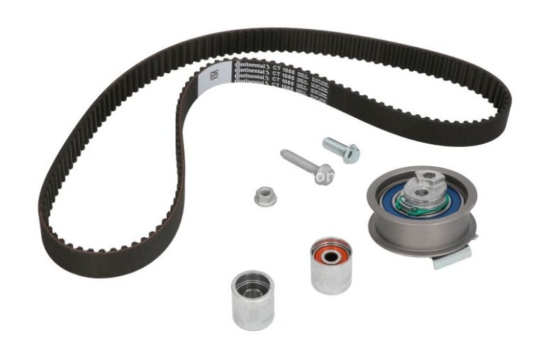 Kit distribuție CONTI (curea + role) pentru: AUDI A1, A3, A4 B6, A4 B7, A6 C6, TT; SEAT ALTEA, ALTEA XL, EXEO, EXEO ST, LEON, TOLEDO III; SKODA OCTAVIA II; VW EOS, GOLF PLUS V 2.0 07.02-11.17