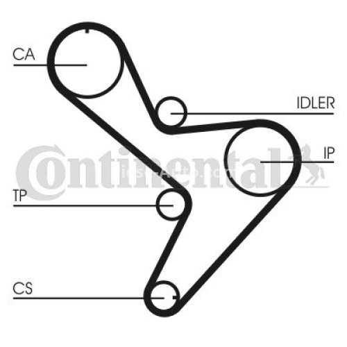 Kit distribuție CONTI (curea + role) pentru: IVECO DAILY II, DAILY III; RVI B, MESSENGER; FIAT DUCATO; OPEL MOVANO A; RENAULT MASTER II 2.8CNG/2.8D 04.84-07.07