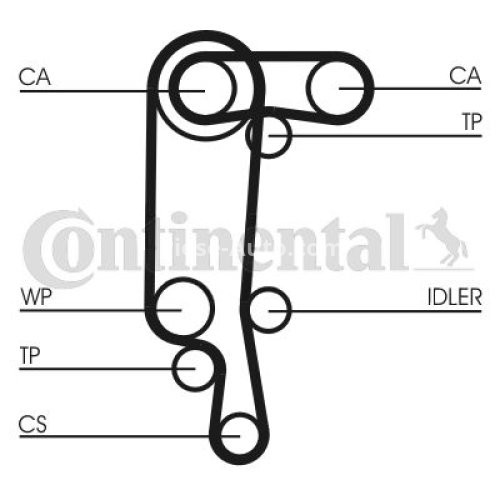 Kit distribuție CONTI (curea + role) pentru: SEAT ALTEA, ALTEA XL, CORDOBA, IBIZA IV ST, LEON, TOLEDO II, TOLEDO III; SKODA FABIA I, FABIA I PRAKTIK, FABIA II, OCTAVIA I 1.4/1.4LPG 04.96-