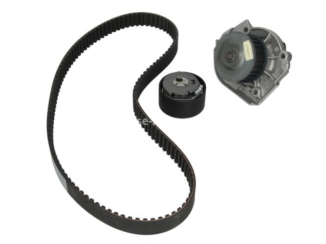 Kit distribuție HEPU (curea + intinzator + pompa de apa) se potrivește: ALFA ROMEO GIULIETTA/HATCHBACK; AUDI A6 C7; DODGE DART; FIAT 500, 500 C, 500L, BRAVA, BRAVO I, BRAVO II 1.2-3.0D 04.97-