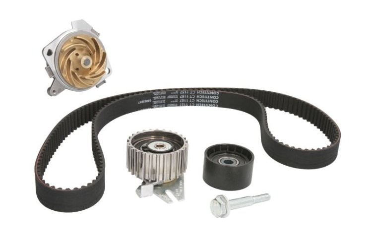 Kit distribuție HEPU (curea + intinzator + pompa de apa) pentru: ALFA ROMEO 159, 4C, 4C SPIDER, BRERA, GIULIETTA, SPIDER; LANCIA DELTA III 1.8 01.09-12.20