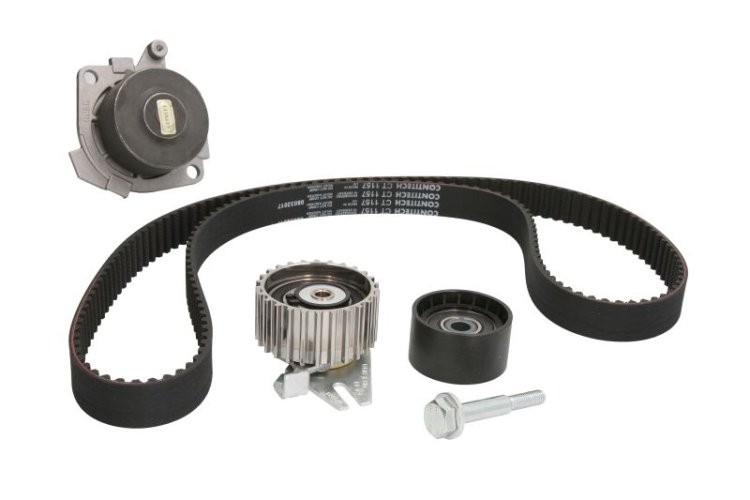 Kit distribuție HEPU (curea + intinzator + pompa de apa) pentru: ALFA ROMEO 159, 4C, 4C SPIDER, BRERA, GIULIETTA, SPIDER; LANCIA DELTA III 1.8 01.09-12.20