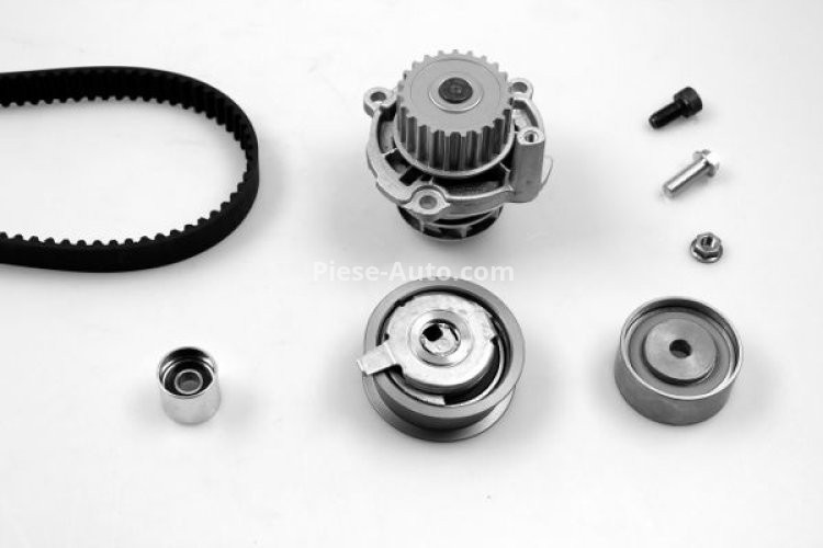 Kit distribuție HEPU (curea + intinzator + pompa de apa) pentru: AUDI A3, A4 B6; SEAT LEON; VW GOLF V, GOLF VI, SCIROCCO III, TOURAN 2.0 07.02-11.17