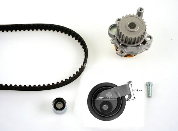 Kit distribuție HEPU (curea + intinzator + pompa de apa) pentru: AUDI A3, TT; SEAT ALHAMBRA, LEON, TOLEDO II; SKODA OCTAVIA I; VW BORA, BORA I, GOLF IV, NEW BEETLE, SHARAN 1.8 09.96-12.10