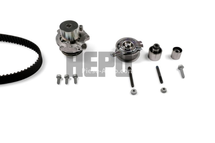 Kit distribuție HEPU (curea + intinzator + pompa de apa) fara regulator pentru: MAN TGE; AUDI A1, A3, A4 ALLROAD B8, A4 ALLROAD B9, A4 B8, A4 B9, A5, A6 C7, A6 C8, Q2, Q3, Q5, TT 1.6D/2.0D 11.07-