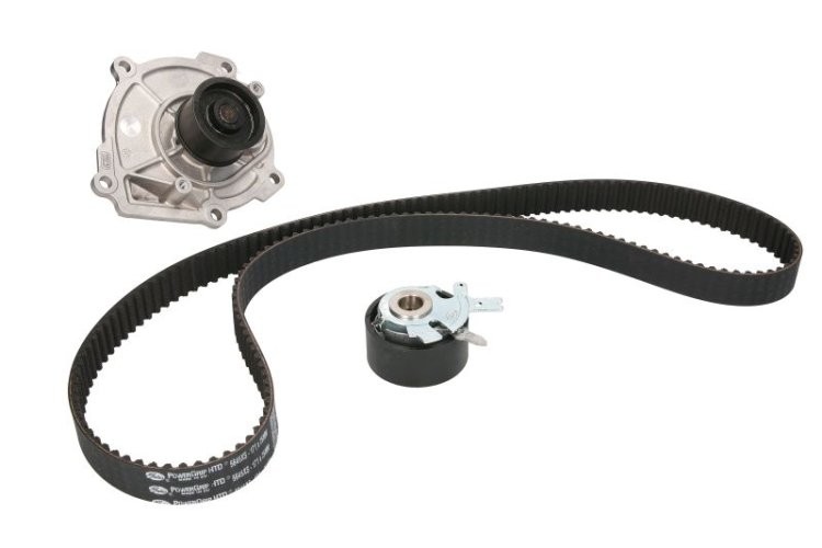 Kit distribuție HEPU (curea + intinzator + pompa de apa) pentru: CHRYSLER VOYAGER V; DODGE NITRO; JEEP CHEROKEE, WRANGLER III; LANCIA VOYAGER 2.8D 10.06-