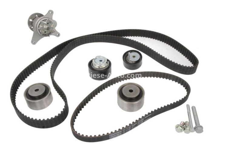 Kit distribuție HEPU (curea + intinzator + pompa de apa) pentru: CITROEN C5 III, C6; PEUGEOT 407, 607 2.7D 12.04-