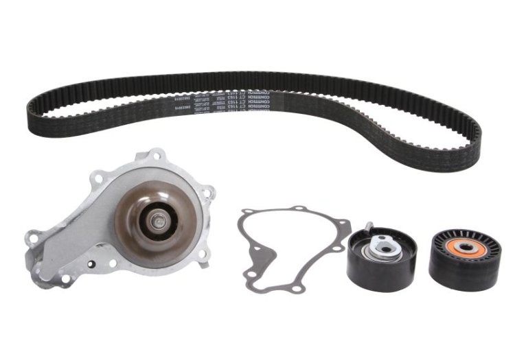 Kit distribuție HEPU (curea + intinzator + pompa de apa) pentru: CITROEN C2 ENTERPRISE, C3 II, DS3; FORD FIESTA V, FIESTA VI, KUGA II; MAZDA 2; PEUGEOT 2008 I, 207, 208 I 1.4D/1.5/1.5D 11.01-