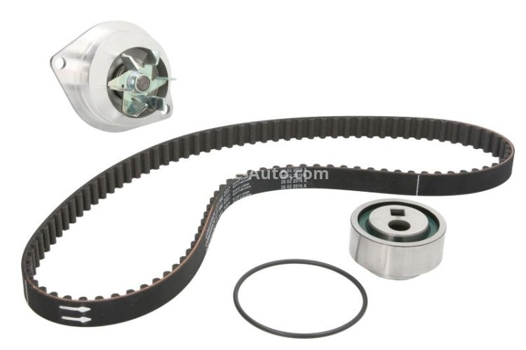Kit distribuție HEPU (curea + intinzator + pompa de apa) pentru: CITROEN AX, BX, SAXO, XSARA, XSARA PICASSO; PEUGEOT 106 I, 106 II, 206, 306 1.4/1.6/1.8 04.83-12.10