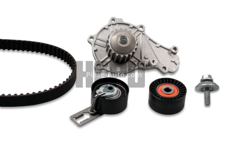 Kit distribuție HEPU (curea + intinzator + pompa de apa) pentru: VOLVO C30, S40 II, S60 II, S80 II, V40, V50, V60 I, V70 III; CITROEN BERLINGO, BERLINGO MULTISPACE 1.4D/1.5D/1.6D 08.05-