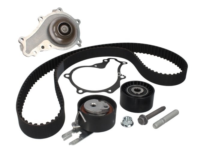 Kit distribuție HEPU (curea + intinzator + pompa de apa) pentru: VOLVO C30, S40 II, S80 II, V40, V50, V70 III; CITROEN BERLINGO, BERLINGO MULTISPACE, BERLINGO/MINIVAN, C2, C3 I 1.4D/1.6D 11.01-