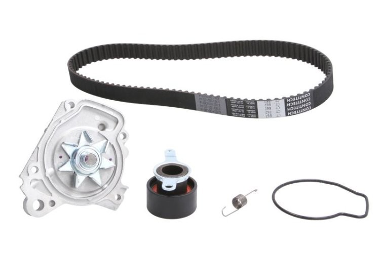 Kit distribuție HEPU (curea + intinzator + pompa de apa) pentru: HONDA CIVIC VI, HR-V 1.4/1.5/1.6 09.95-11.03