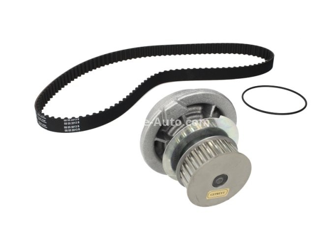 Kit distribuție HEPU (curea + intinzator + pompa de apa) pentru : OPEL ASTRA F 1.8i C18NZ 03/92-09/98 66kW Mot-nr. -> 14254