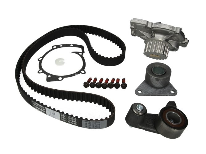 Kit distribuție HEPU (curea + intinzator + pompa de apa) pentru: VOLVO 850, 960, 960 II, C70 I, S40 I, S70, V40, V70 I, XC70 I; RENAULT LAGUNA I, SAFRANE II 1.6-2.9 08.90-10.05