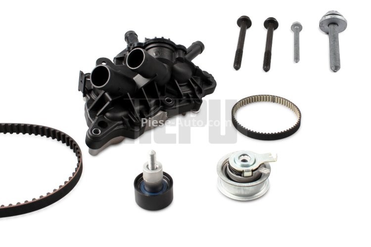 Kit distribuție HEPU (curea + intinzator + pompa de apa) pentru: SEAT IBIZA IV, IBIZA IV SC, IBIZA IV ST, IBIZA V, MII; SKODA CITIGO, FABIA III; VW ARTEON 1.0/1.0CNG/1.4H 08.11-