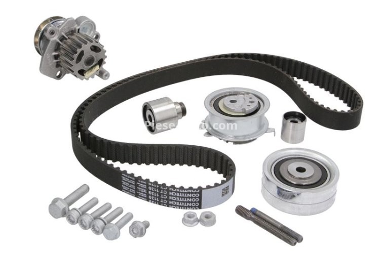 Kit distribuție HEPU (curea + intinzator + pompa de apa) pentru: SKODA OCTAVIA II; VW BEETLE, TIGUAN 2.0D 11.07-07.18