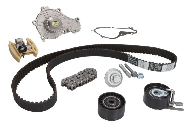 Kit distribuție HEPU (curea + intinzator + pompa de apa) pentru: VOLVO C30, S40 II, S80 II, V40, V50, V70 III; CITROEN BERLINGO, BERLINGO MULTISPACE, BERLINGO/MINIVAN, C2 1.4D/1.6D/2.0D 10.03-