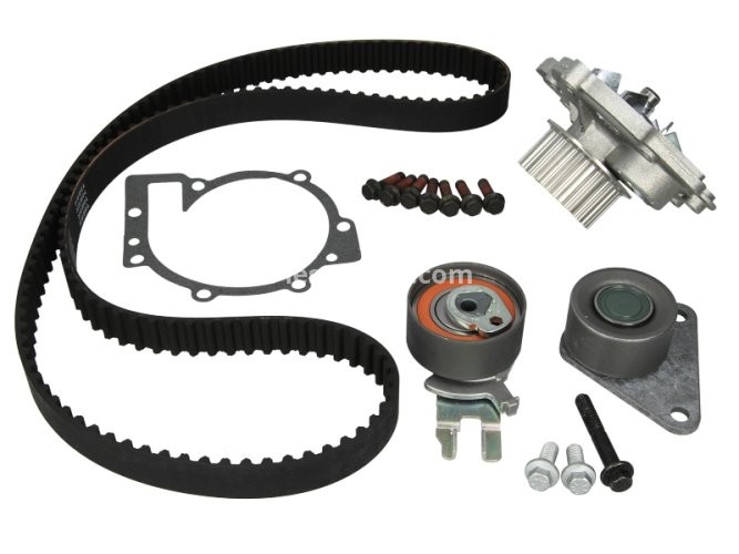 Kit distribuție HEPU (curea + intinzator + pompa de apa) pentru: VOLVO C30, C70 I, C70 II, S40 II, S60 I, S60 II, S70, S80 I, S80 II, V40, V50, V60 I, V70 I, V70 II 2.0-2.5ALK 12.95-12.18