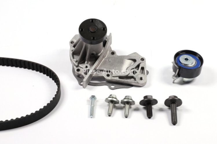 Kit distribuție HEPU (curea + intinzator + pompa de apa) pentru: VOLVO C30, S40 II, V50; FORD B-MAX, C-MAX, C-MAX II, ECOSPORT, FIESTA V, FIESTA VI, FOCUS C-MAX, FOCUS II 1.2-1.6 11.01-